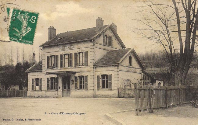 Gare de Glaignes et Orrouy, communes Autonne Villages